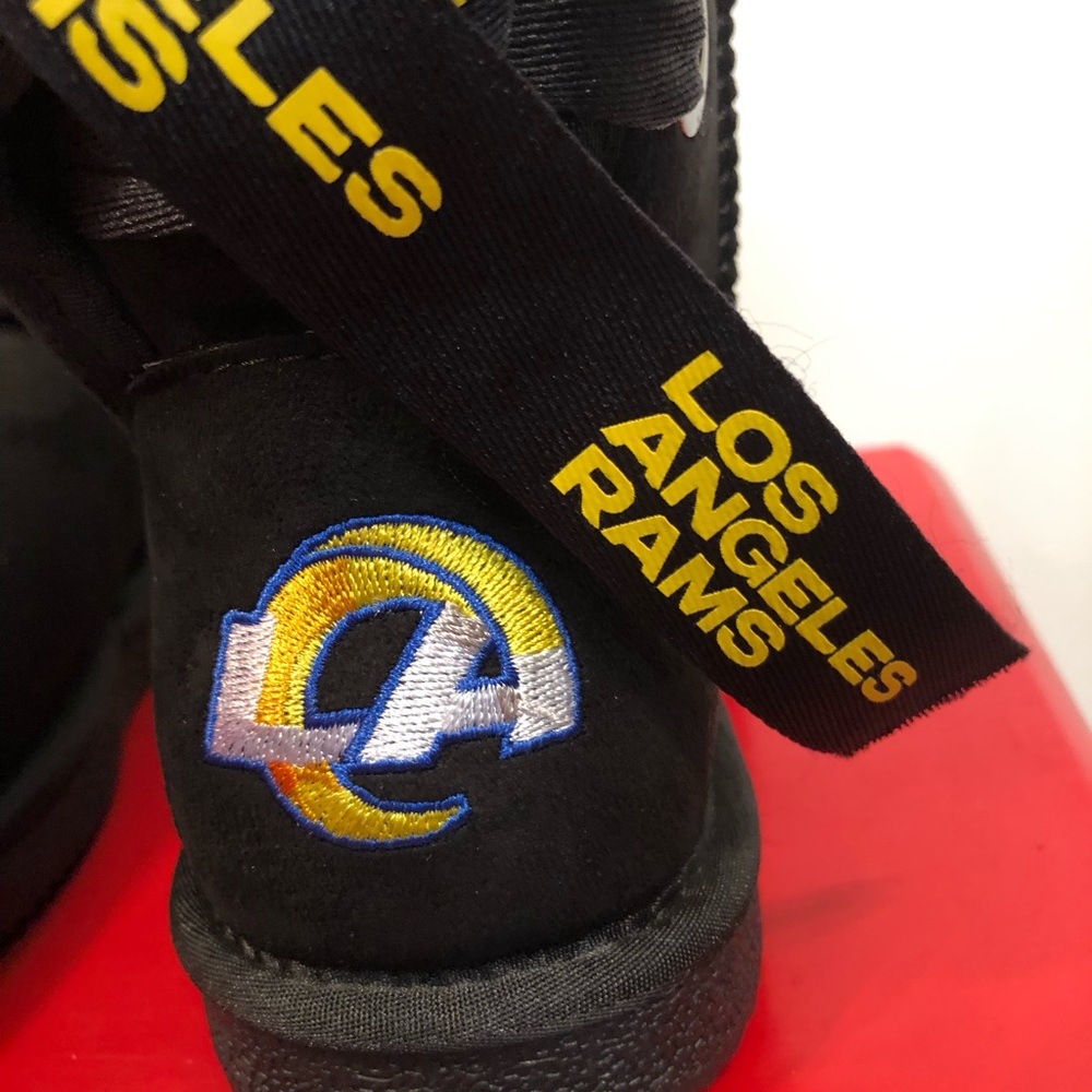 NWT NFL Team Boots Fur Lined CUCE LA LOS ANGELES RAMS New with Tags SIZE 8 - Picture 3 of 11
